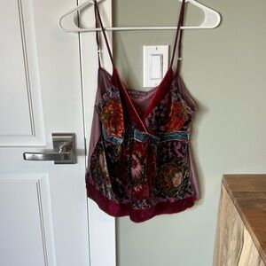 Y2K Velvet Hippie Camisole Top